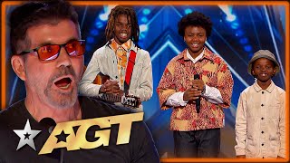 Sibling Band Receive a STANDING OVATION on Americas Got Talent [upl. by Hylan920]