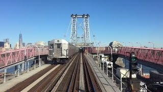 NYC Subway HD 60fps Manhattan Bound R42 4836 J SkipStop Express Train Railfan Window 62415 [upl. by Photina863]