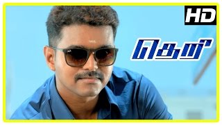 Theri movie  Vijay saves children from streets  Road Fight scene  Samantha  Boxer Dheena [upl. by Gotcher]