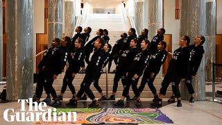 Spinetinglingly beautiful Indigenous youth choir perform at Parliament House [upl. by Akemot]