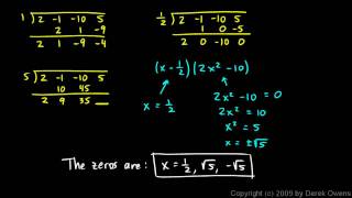 Algebra 2 607g  Rational Zeros Theorem Part 7 [upl. by Virgie]