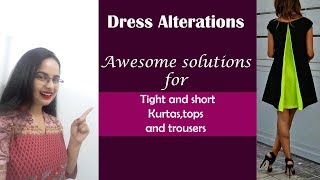 Awesome dress alteration ideas For tight and short kurtatops and pantsIn Hindi English subtitles [upl. by Dianna56]