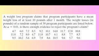 Hypothesis Testing for Mean T test pvalue is less than the level of significance Diet Example [upl. by Drawe]