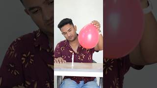 Balloons and Candle Science Trick shorts devkeexperiment [upl. by Serrell]