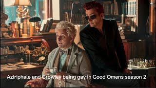 Aziriphale and Crowley being gay in Good Omens season 2 [upl. by Revlys149]