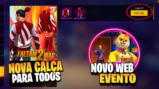 VOCÊ NÃO VIU PEGUE CALÇA GRÁTIS NOVO CODIGUIN INFINITO E CALENDÁRIO SEMANAL  NOVIDADES FREE FIRE [upl. by Neale]