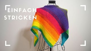 SUPER EINFACHES TUCH STRICKEN  NUR RECHTE MASCHEN  FÜR ANFÄNGER [upl. by Laurianne]