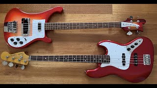 Jazz vs Rickenbacker bass [upl. by Nennarb]