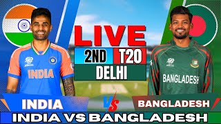 🔴 Live India vs Bangladesh 2nd T20 Live Match Score amp Commentary  IND vs BAN Live match Today [upl. by Annwahs]