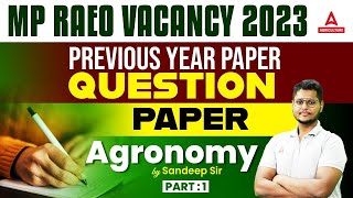 MP RAEO Previous Year Question Paper Agronomy Part 1 By Sandeep Samal  MP RAEO vacancy 2023 [upl. by Nivrad]