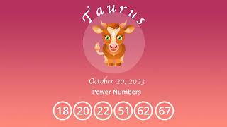 Taurus horoscope for October 20 2023 [upl. by Atterrol]