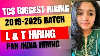 TCS Bulk hiring for freshers L and T PAN India recruitment  Jobs 2024 [upl. by Atirahs390]