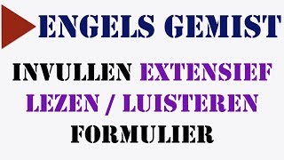 Extensief Lezen  Luisteren formulier invullen [upl. by Elora]