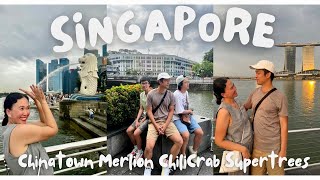 SINGAPORE VLOG DAY2 CHINATOWN JUMBO SEAFOOD CHILI CRAB MERLION SUPERTREE GROVE LIGHT SHOW [upl. by Brok634]