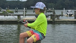 8 year old Crabber on the Sassafras river [upl. by Nahtaneoj]