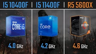 I5 10400F vs I5 11400F vs Ryzen 5 5600X  1080P 1440P amp 4K Benchmarks [upl. by Festa]