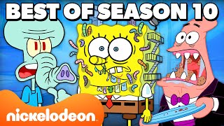 SpongeBobs Best of Season 10 Marathon for 90 MINUTES  Nicktoons [upl. by Gilemette]