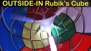 Solving the OUTSIDE  IN Rubiks Cube puzzle [upl. by Barling]