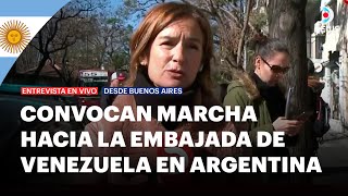 Venezolanos en la embajada en Argentina buscan información y convocan a una marcha  DNews [upl. by Afatsuom446]