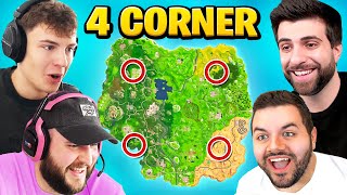 The 4 CORNER Challenge in Fortnite Chapter 1 [upl. by Ariahs485]