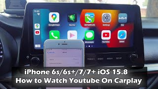 iPhone 6s6s77 iOS 158 Watch Youtube On Carplay [upl. by Natsyrk]