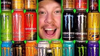 TESTER 20 FORSKJELLIGE MONSTER ENERGY [upl. by Blinnie867]