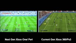 Fifa 14 Xbox One  Ps4 VS Xbox 360  Ps3 gameplay [upl. by Demmy]