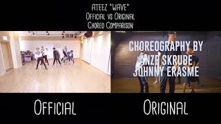 ATEEZ “WAVE” Official vs Original Choreography Comparison [upl. by Cyndia]