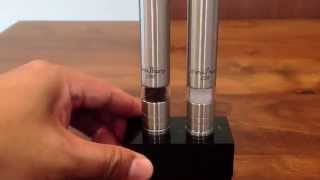 minosharp  one hand pepper amp salt mill set SP135W [upl. by Gilda230]