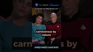 AIUpscale  Felis catus Ode to Spot  a Poem by Data  Star Trek TNG S05E06 Schisms shorts [upl. by Eneleh]