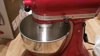 KitchenAid Artisan stand mixer new unboxing with accessories model 5KSM175PSECA [upl. by Annoif160]