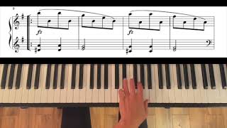 Franz Schubert Écossaise in G Major Easy piano tutorial and practice aid with full score [upl. by Jaffe390]