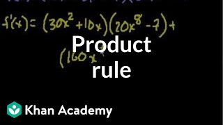 Product rule  Taking derivatives  Differential Calculus  Khan Academy [upl. by Dolan]