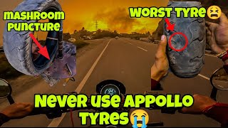 APPOLLO TYRES😣 Sab Se Bekar Tyre😫 Mashroom Puncture Lagwana Pada  Ladakh Ride Preparation🤩 [upl. by Okier211]