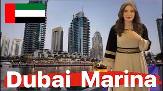 Dubai 4K  Dubai Marina Walking Tour  Walking The Earth [upl. by Francklin]