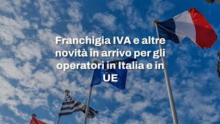 Franchigia IVA e altre novità in arrivo per gli operatori in Italia e in UE [upl. by Nirrol]