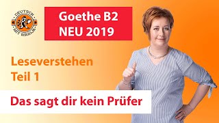 Das sagt dir KEIN Prüfer  Goethe B2 NEU 2019  Marija erklärt [upl. by Ennirok713]