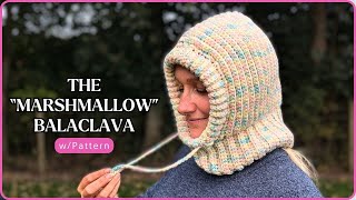 MARSHMALLOW BALACLAVA  Crochet Balaclava Tutorial  Balaclava Pattern [upl. by Neitsirhc265]