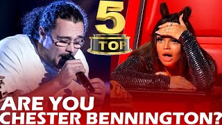 TOP 5 LINKIN PARKS COVERS ON THE VOICE  BEST AUDITIONS [upl. by Joni881]