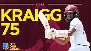 Captains Innings  Kraigg Brathwaite Opens The Batting With 75  West Indies v India [upl. by Niai]