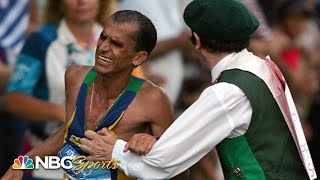 LOOK OUT Rogue spectator tackles Olympic marathon leader in final miles Athens 2004  NBC Sports [upl. by Tala]