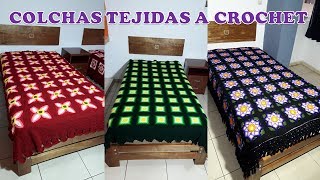 Colchas tejidas a crochet TEJIDOS OLGA HUAMAN [upl. by Siradal630]