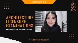 Architecture Board Exam Guide Building Utilities by Ar Mischa de Guzman RMP [upl. by Jolynn]