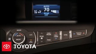 2011 Sienna HowTo Automatic Climate Control  Toyota [upl. by Nairred]