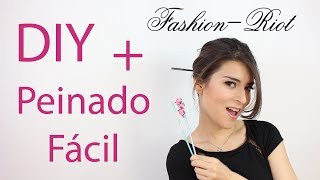 DIY Crea unos lindos palillos chinos para el cabello  Fashion Riot [upl. by Peck]