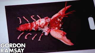 Gordon Ramsay  How to Extract ALL the Meat from a Lobster [upl. by Midge502]