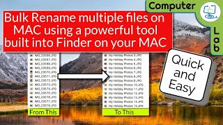 How to Rename Multiple files on Mac [upl. by Llechtim]