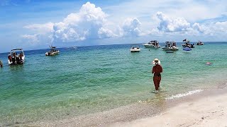 Boating at Egmont How to anchor your boat and making burgers on the beach [upl. by Etteraj286]