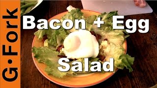 Egg amp Bacon Salad  Salad Lyonnaise Recipe  GardenFork updated [upl. by Racklin]