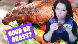 Ecuadorian Food Cuy Eating Guinea Pig in Ecuador [upl. by Eveam]